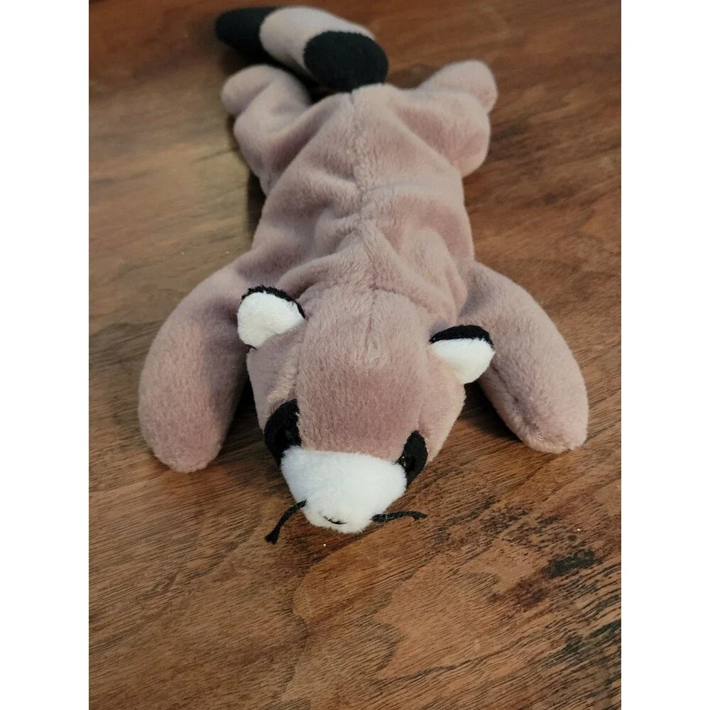 1995 Ty Beanie Baby Ringo Raccoon Plush Stuffed Animal